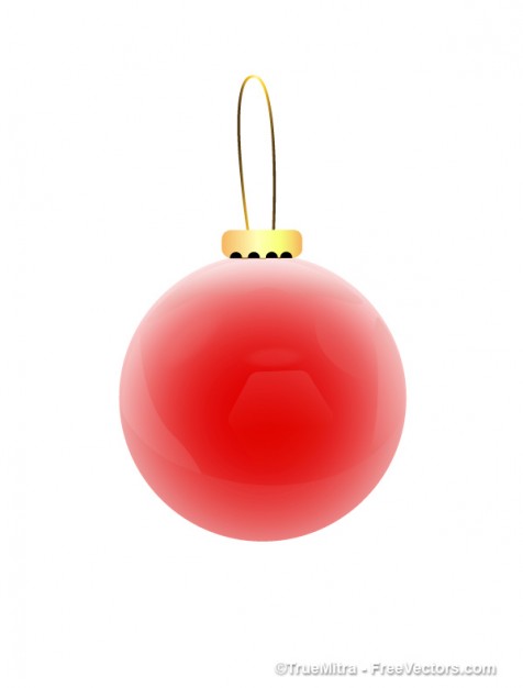 red glossy christmas globe lamp alone