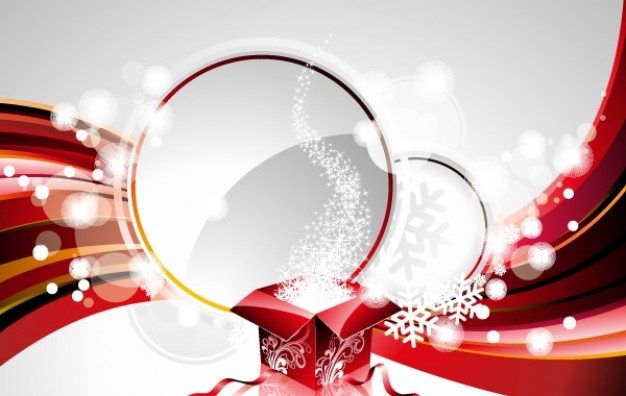 red Holidays new year background design element about gift bubbles