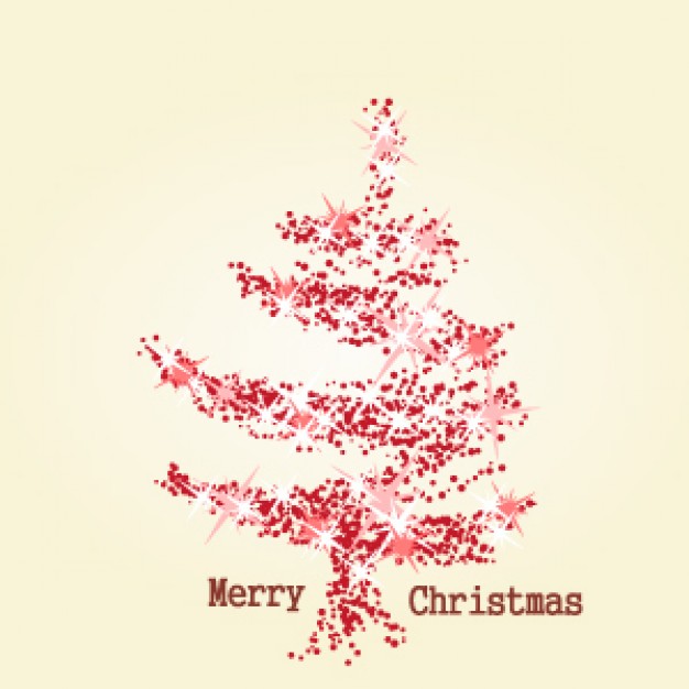 red shinny twinkling christmas tree with pink background