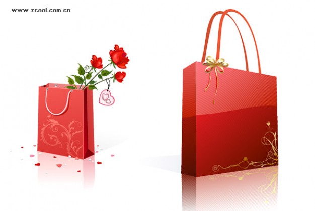 Rose bag Plants and roses material about Christmas holiday shopping