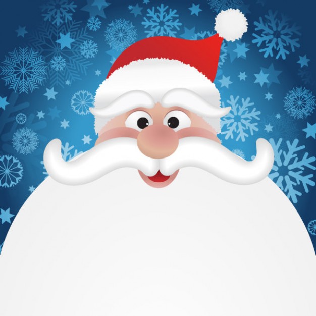 Santa Claus cartoon about Christmas  Holidays card design