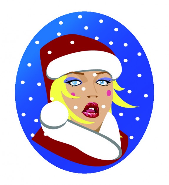 Santa Claus Christmas girl face about Holiday North American Aerospace Defense Command