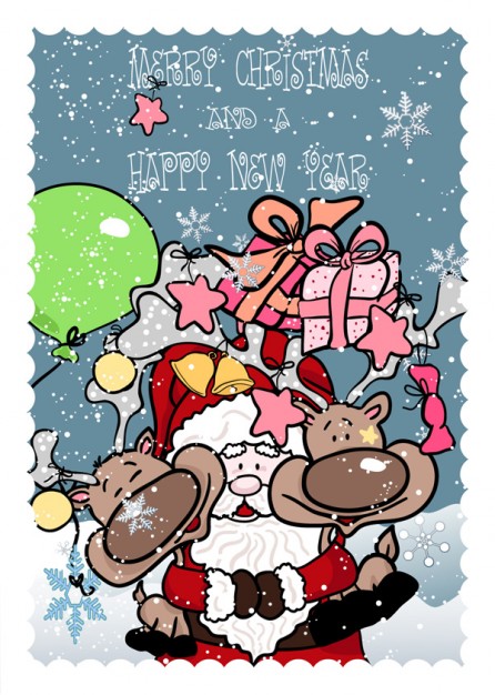 Santa Claus funny Christmas santa claus with deer material about Deer Holidays