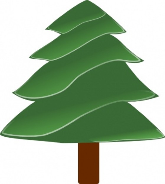 simple Christmas tree evergreen with highlights clip art about Martin Luther Evergreen