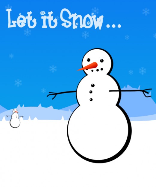Snow let Snowman it snowman about Christmas snow scene