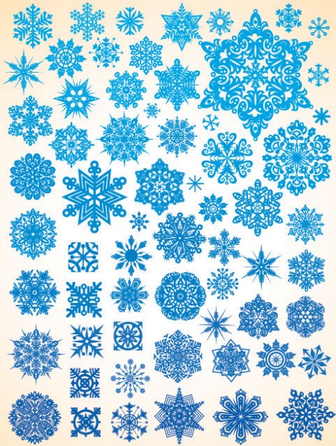 Snowflake a Christmas variety of snowflake material pattern about winter elements