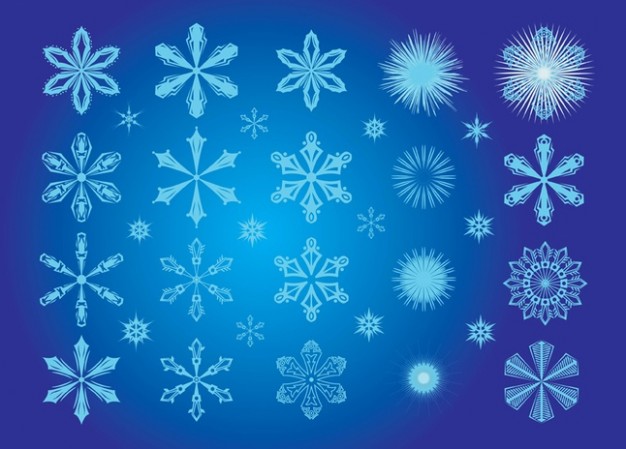 snowflake art over blue background