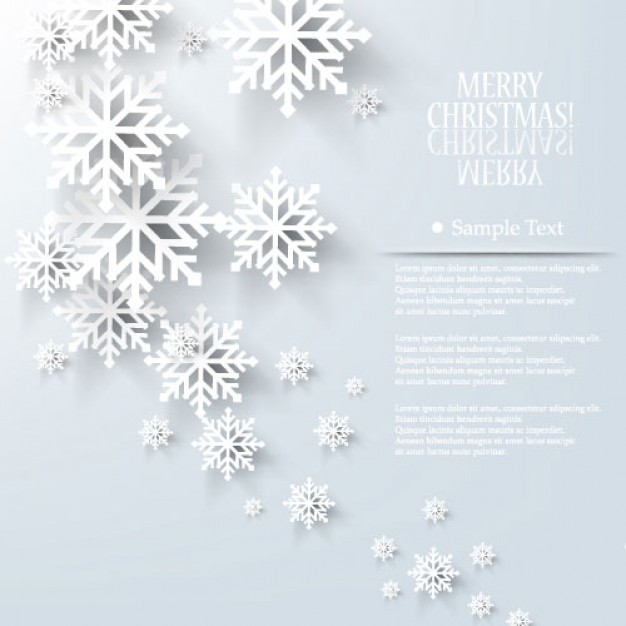 Snowflake beautiful Christmas snowflake background material about Christmas card design