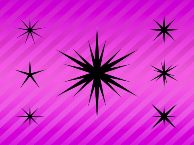 stylized christmas stars pack with pink background