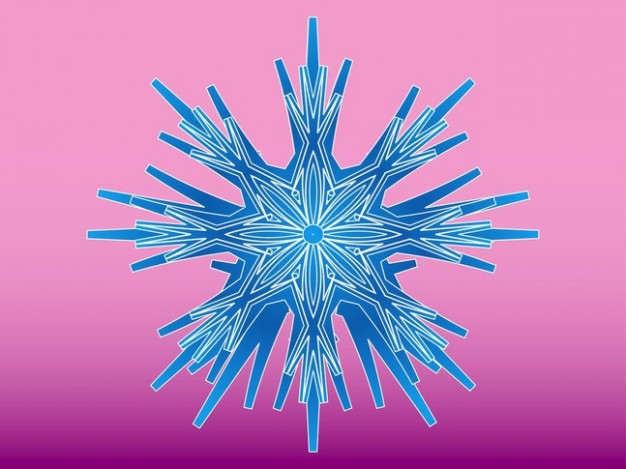winter snowflake decorative icon with pink background