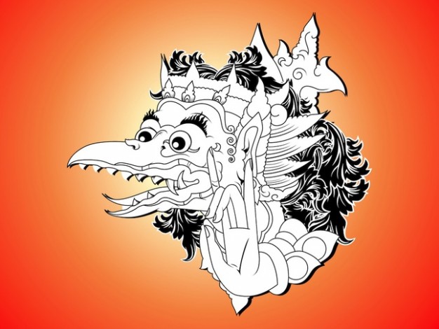 Bali indonesia Indonesia bali creature pack with orange background about Asia Travel and Tourism