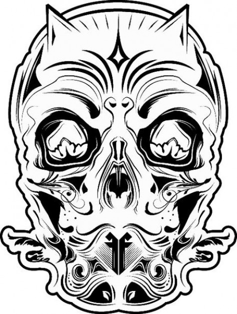 Black-and-white ff Photography devil skull black and white about Photographers Arts