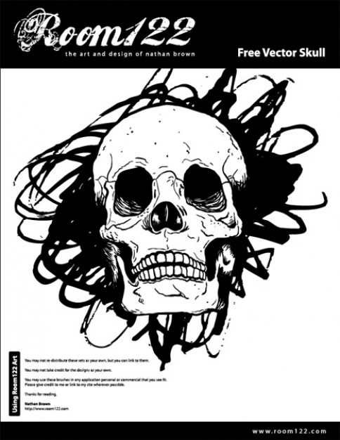 Black-and-white hand Photography drawn skull about Photographers Shopping
