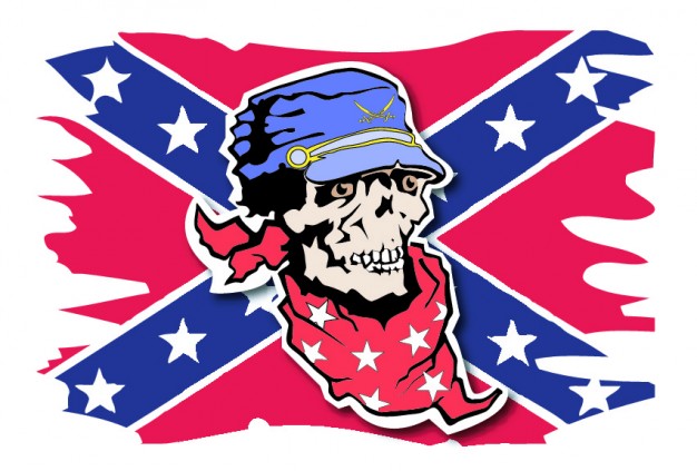 confederate Flag with skull background about Skull Wars