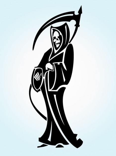 Death grim Arts reaper tattoo illustration with green background about Ultimate Ingleton  North York
