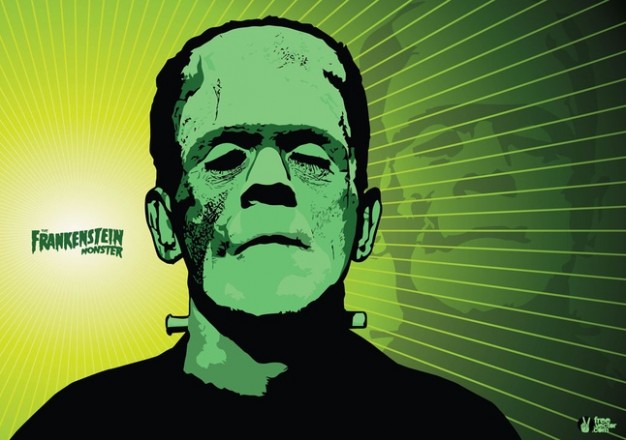 Frankenstein wallpaper Mary Shelley of frankenstein with green background about Victor Art