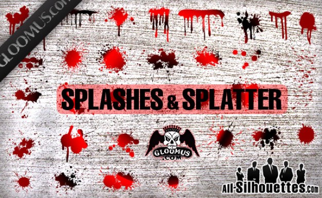 grunge splashes splatters blood dots with vintage paper background