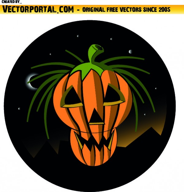 halloween carved pumpkin skull with dark background