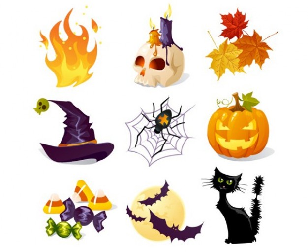 Halloween creative Jack-O-Lantern halloween theme icons about halloween Holidays Trick or Treat