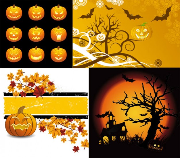 Halloween Holiday illustration material with orange background about Opinions Graphics