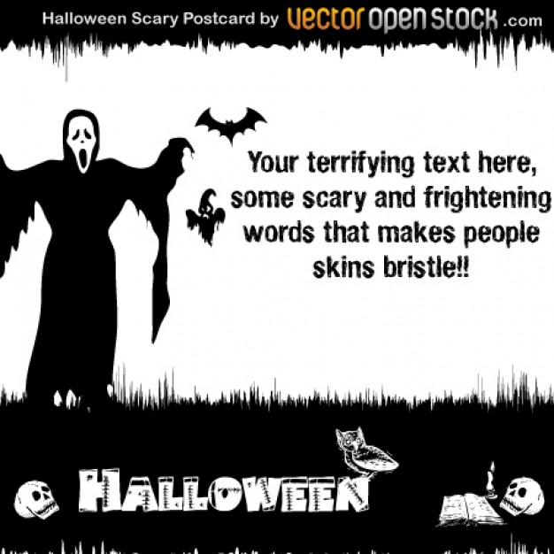 Halloween Holiday scary postcard with bats background about Opinions Graphics