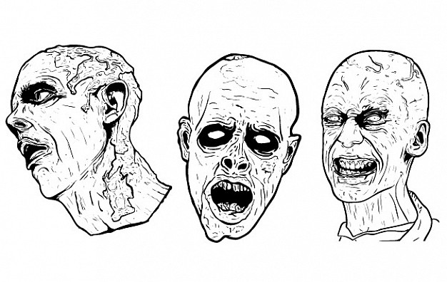 Horror Zombie illustrated scary zombie graphics about Arts Movies
