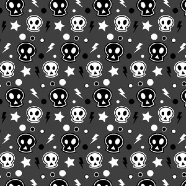  illustrator pattern with funky skull halloween seamless