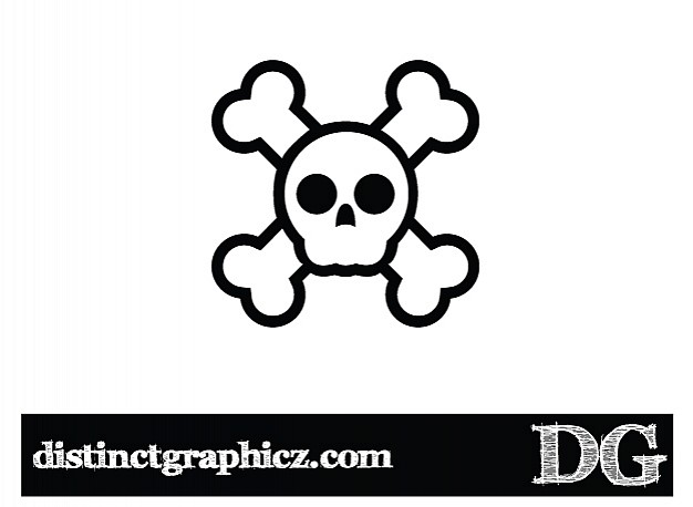 jollyrogers skull bones with white background