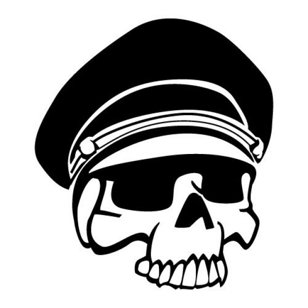 military skull art with hat about South Africa Peru