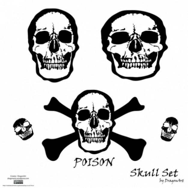 people skull set with white background