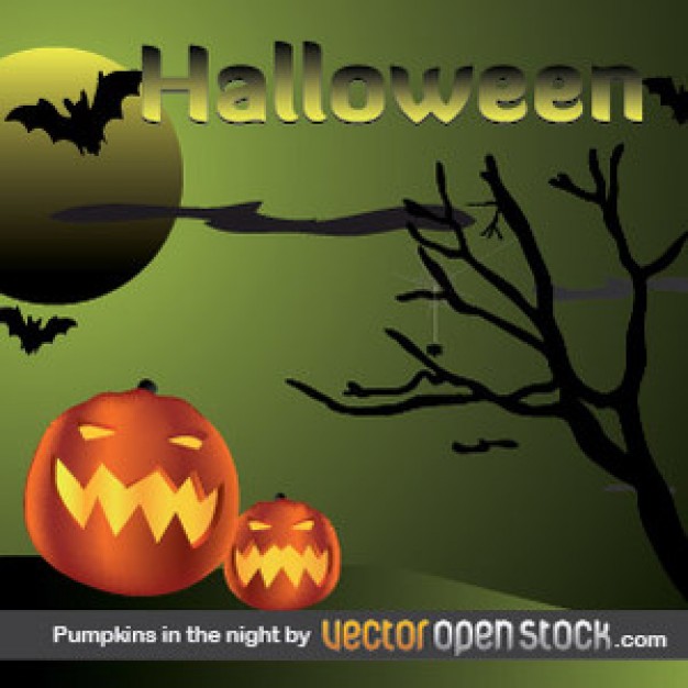 Pumpkin halloween pumpkins in the night green background  about Holidays Graphics