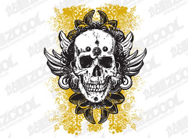 Shopping wings Skull pattern material about Craft Pattern