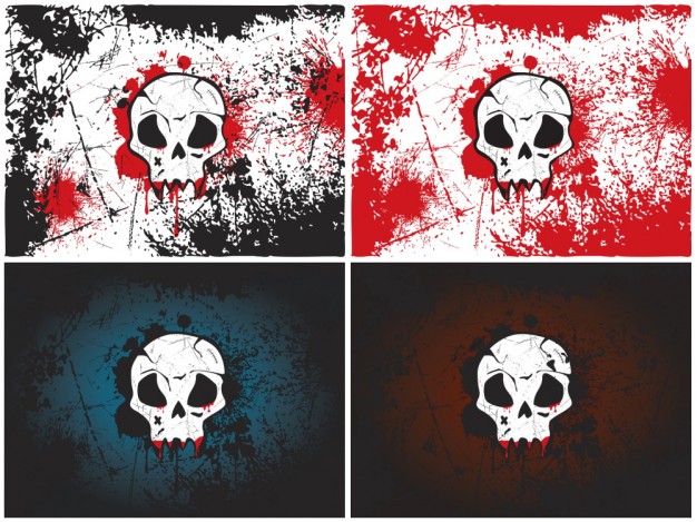 skull wallpaper with blood background for Halloween