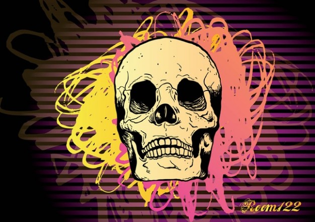 Subculture skull Gothic with lines background about Goth Art