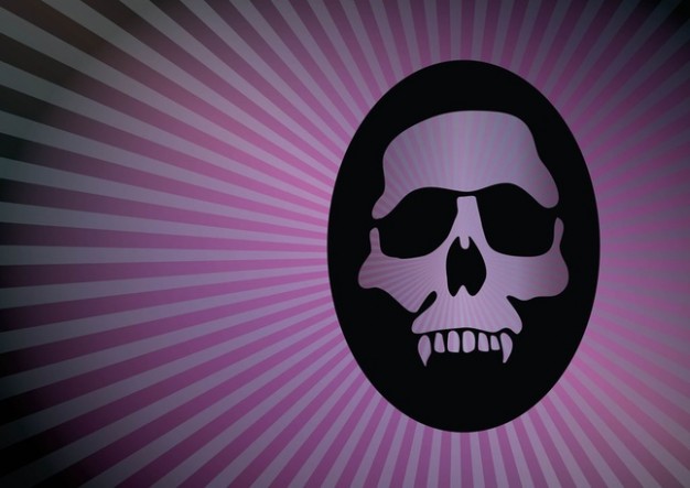 Tattoo skull Bodyart over purple sunburst with purple background about Arts Studios