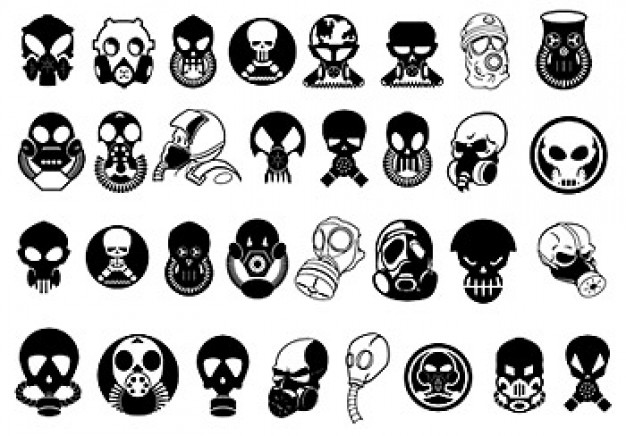 trend mask element material with monster skull character