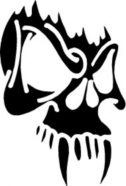 Vector graphics skull Adobe Photoshop mask with teeth about Adobe Illustrator Graphics