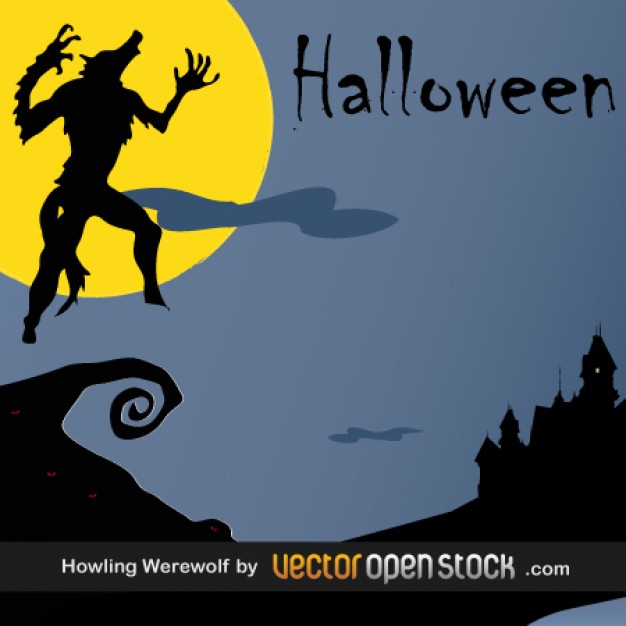Werewolf halloween Halloween howling werewolf with night full yellow moon background about Holidays